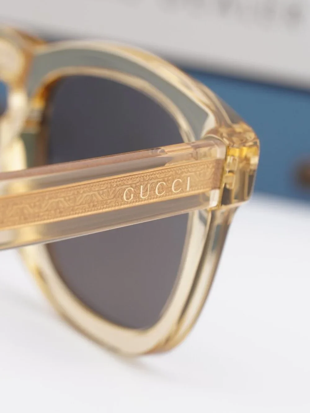Gucci GG0182S 006 Square Sunglasses - Brown / Grey